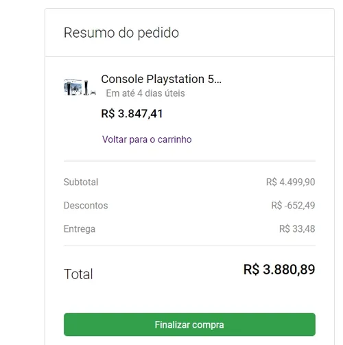 Imagem na descrição da promoção