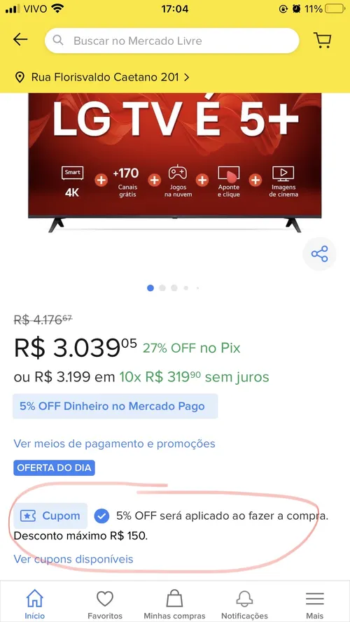 Imagen na descrição da promoção