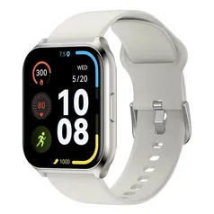 Relógio Smartwatch haylou watch Ls02 pro bluetooth 5.3 tela 1.85 prata