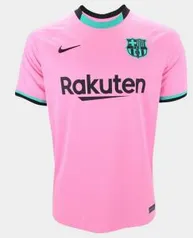 Camisa Barcelona Third 20/21 s/n° Torcedor Nike Masculina - Rosa e Preto - R$137,69