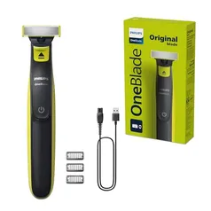 Aparador e raspador OneBlade com 3 pentes, à prova d’água, Bivolt - QP2724/10 Philips