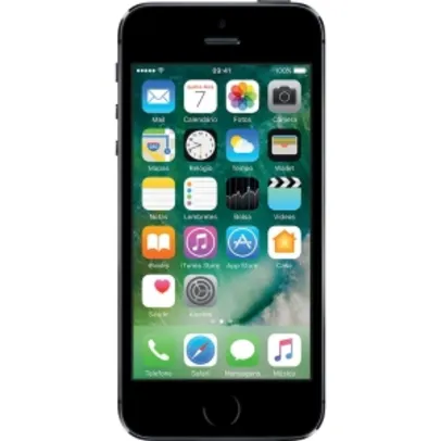 iPhone 5S 16GB Cinza Espacial Tela 4" IOS 8 4G Câmera de 8MP R$1407,12