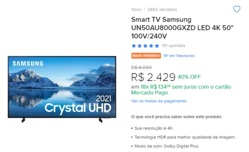 Imagem na descrição da promoção