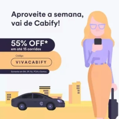 Cabify 55% Off | Pelando