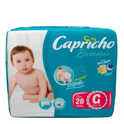 Fralda Capricho Bummies Jumbo (somente tamanho G) 28 Unidades