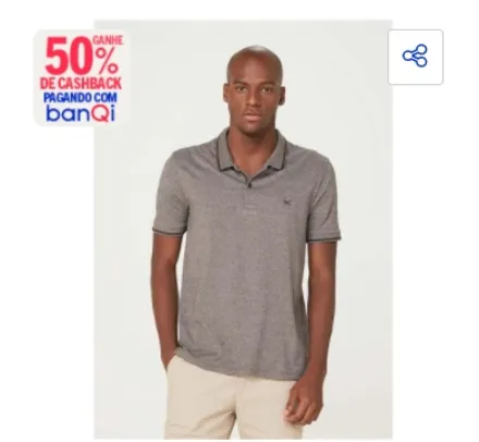 Camisa Polo Básica Masculina Em Malha Texturizada [banqui 10]