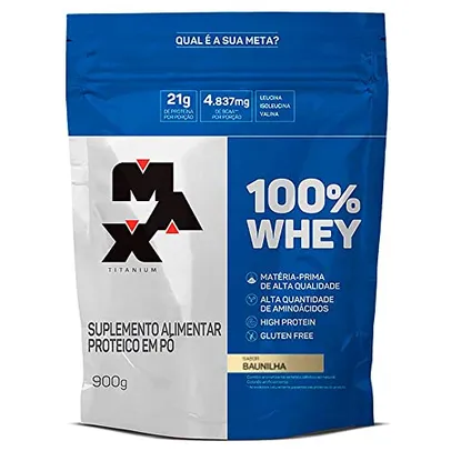 100% Whey Refil (900G) - Baunilha - Max Titanium