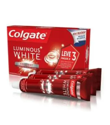 [PRIME] Creme Dental Colgate Luminous White Brilliant Mint 70G - Promo Leve 3 Pague 2 | R$ 9