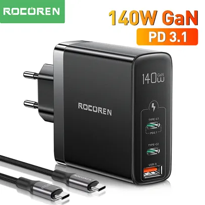 Carregador Rocoren 140W PD3.1