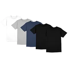 Kit 5 Camiseta Masculina Poliéster Com Toque de Algodão Camisa Blusa Treino Academia Tshrt Esporte Camisetas