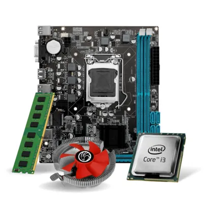 Kit Pl Mãe H61 + Processador I3 2100 + Memoria 4 Gb Ddr3 + Cooler