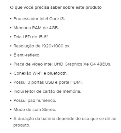 Imagem na descrição da promoção