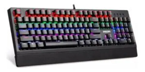 Teclado Gamer Mecânico,Switch Blue, Philips | R$ 160