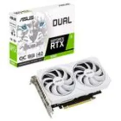 Placa de Vídeo RTX 3060 White OC Edition Asus NVIDIA Dual GeForce,  8 GB GDDR6, DLSS, Ray Tracing - DUAL-RTX3060-O8G-WHITE