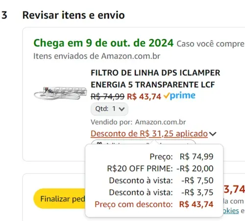 Imagem na descrição da promoção