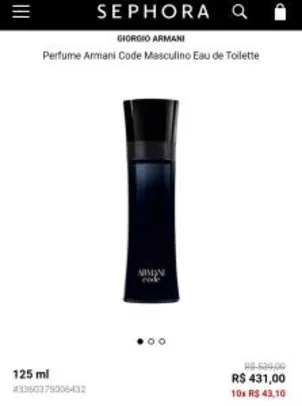 Perfume Armani Code - Eau de Toilette 125ml