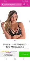 Soutien sem bojo com tule Marquezine R$ 13