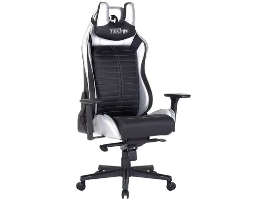 [Magalu] Cadeira Gamer Techni Sport Reclinável Giratória Preta e Prata TS62