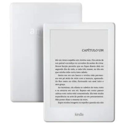 Novo Kindle (Branco) com tela sensível ao toque e Wi-Fi , 8a. Geração por R$ 219