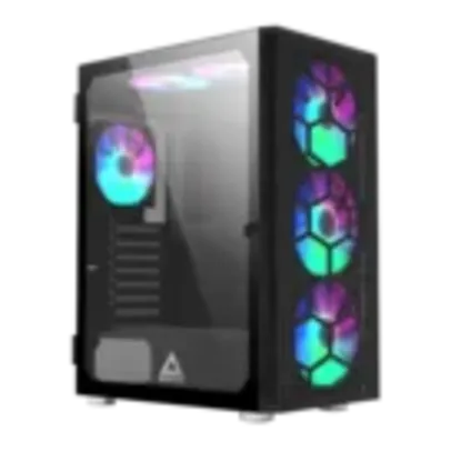 Gabinete Gamer Montech X3 Glass, Mid Tower, Black, ATX, Com 6 Fans, Vidro Temperado