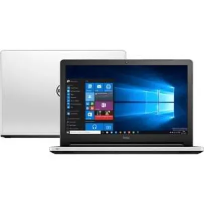 [WALMART] Notebook Dell Intel Core i7 4GB RAM 500GB Inspiron i15-5558-A45 Tela 15,6” Windows 10 Branco - R$2399
