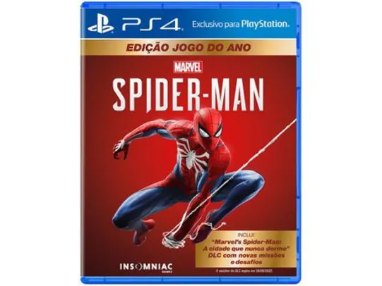 Jogo Marvels Spider-Man GOTY Edition para PS4 | R$ 94,91