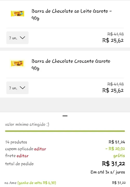 Imagem na descrição da promoção