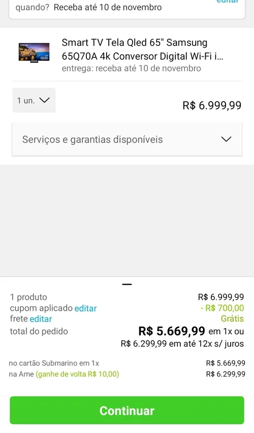 Imagem na descrição da promoção