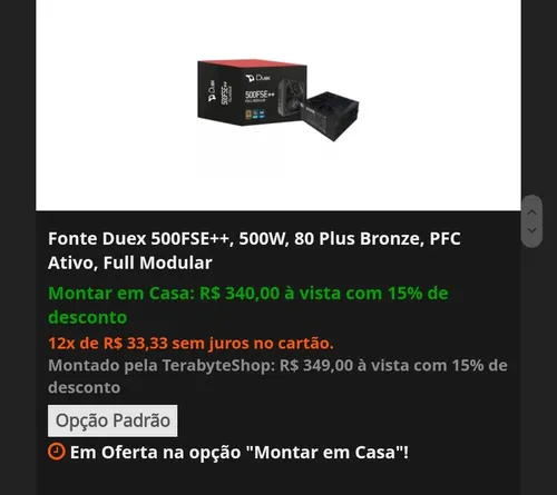 Imagem na descrição da promoção