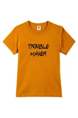 Camiseta Masculina Com Estampa Frases - Amarelo | R$10