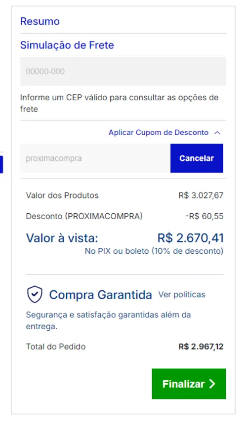 Imagem na descrição da promoção