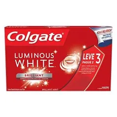 Kit 3 Creme Dental Colgate Luminous White Brilliant Mint 70G | R$9