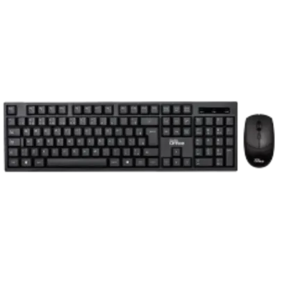 Combo Dr. Office, Mouse e Teclado, Sem Fio, Black, SDR-0303-B