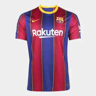 Camisa Barcelona Home 20/21 s/n° Torcedor Nike Masculina