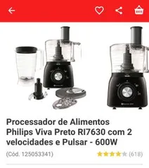 Processador de alimentos Phillips Walita RI7630 Viva R$206