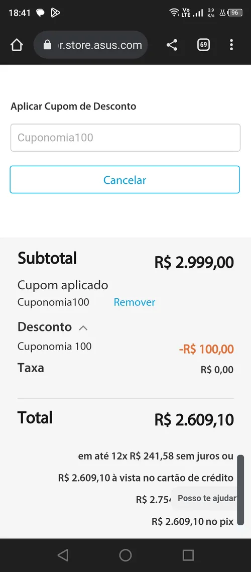 Imagem na descrição da promoção