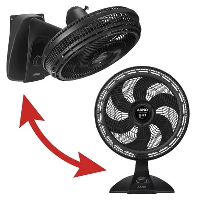 Ventilador 2 em 1, Mesa ou Parede, Arno, Turbo Force, 40cm, VF42, 220V