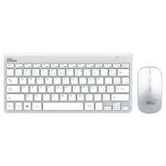 Combo Mouse E Teclado Sem Fio Dr. Office, SDR-0301-W, USB, White