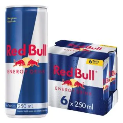 Leve 5 unidades Red Bull Energy Drink Pack com 6 Latas de 250ml R$ 157