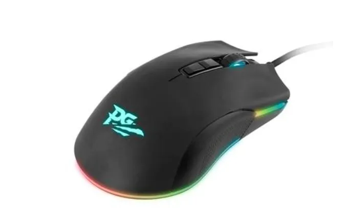 Mouse Gamer Philco PMS70, RGB, 5000DPI, Pixart pmw 3325 7 Botões, Preto 