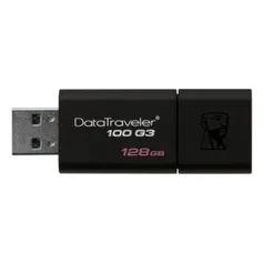 Pen Drive Kingston DataTraveler USB 3.0 128GB - DT100G3/128GB - R$125