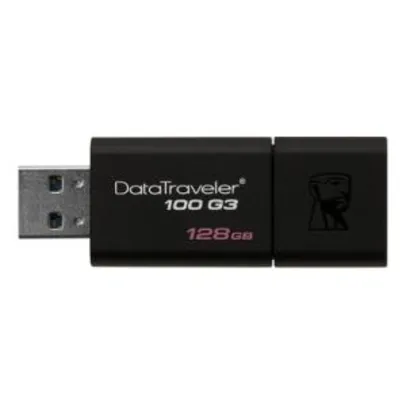 Pen Drive Kingston DataTraveler USB 3.0 128GB - DT100G3/128GB - R$125