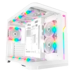 Gabinete Gamer Redragon Wideload Extreme, Mid Tower, ATX, Lateral em Vidro Temperado, Branco 