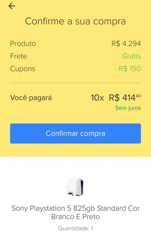 Imagem na descrição da promoção