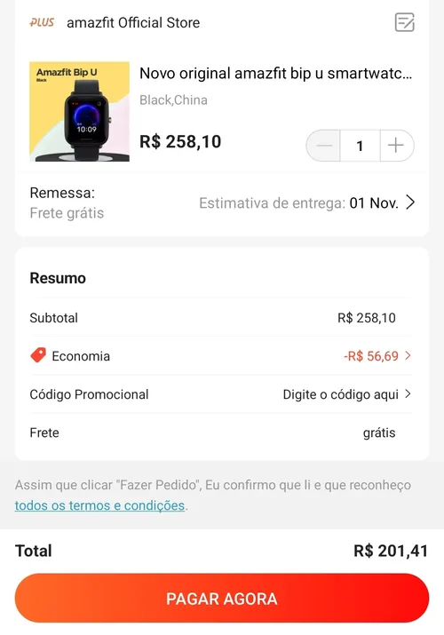 Imagem na descrição da promoção