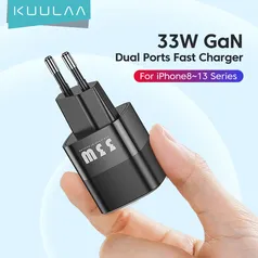 Carregador Gan Kuulaa 33w PD e QC 3.0 