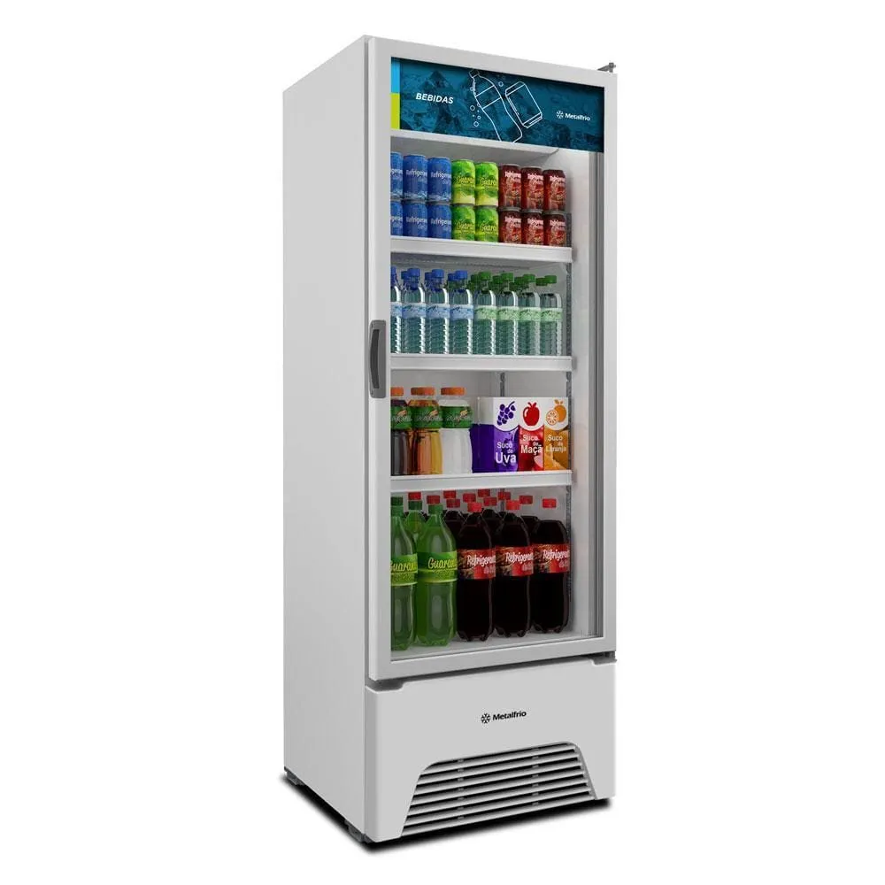 Visa Cooler Refrigerador Expositor de Bebidas Vertical 2 a 8ºc 370l Vb40al 220v Branco - Metalfrio 220V