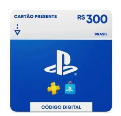 Gift Card PlayStation Store R$300 - Cartão Presente Digital [Exclusivo Brasil]