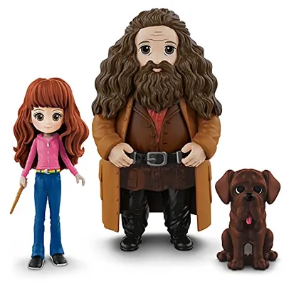 Bonecos Amuletos Mágicos Hermione e Hagrid, Coleção Wizarding World - Harry Potter, Sunny