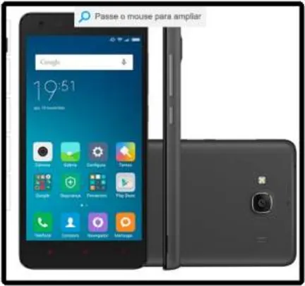 [Submarino] Smartphone Xiaomi Redmi 2 Dual Chip Desbloqueado Android 4.4 Tela 4.7" 8GB 4G Wi-Fi Câmera de 8MP por R$ 474